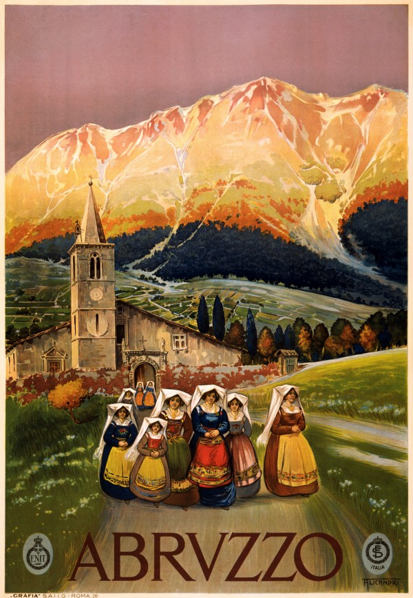 Abruzzo, travel poster for Enit  Print